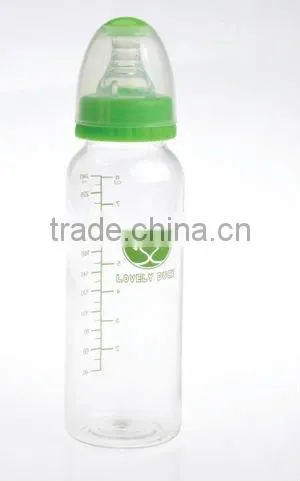 Standard Neck High Boron Silicone Glass Feeding Bottle 240ml