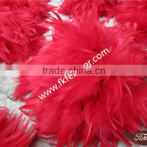 Wholesale Natural Craft Red Rooster Tail Strung Feathers photo-3