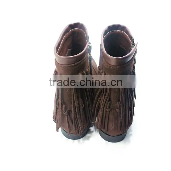 2016 Fashion Ladies Winter Unique Tassel Suede Boots photo-2