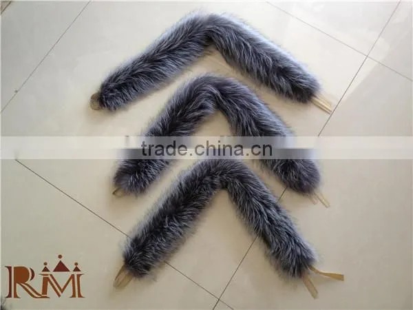 2016 NEW FLUFFY SILIVER FOX FUR STRIPS FOR COLLAR/HOOD GARMENT photo-2