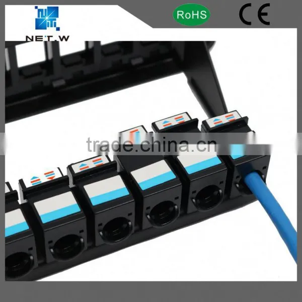 Cat6a Utp Snap-In Unshielded Black Patch Panel photo-3