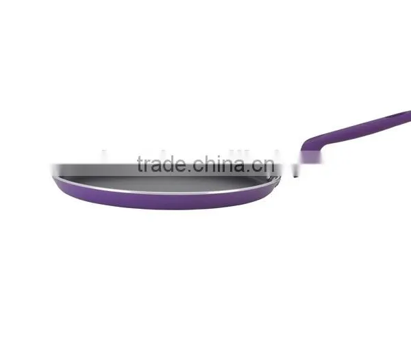 Purple Pressed Aluminum Nonstick Coating Casserole Pot With Silicone Paint Handles Forged Aluminum Imitation photo-5