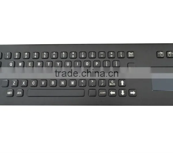 Black Metal Industrial and pc Computer Keyboard With Trackball or Touchscreen photo-4