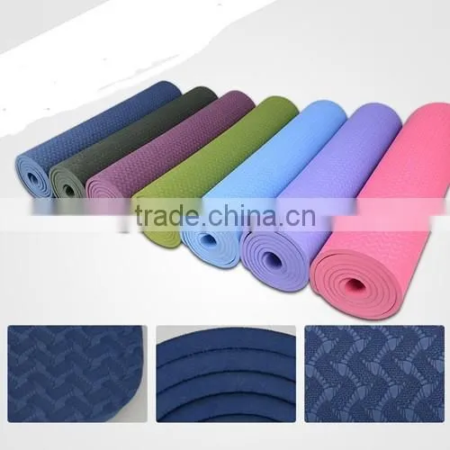 Double-sided Non-slip Latex-free TPE Yoga Mat Exercise Home Gym