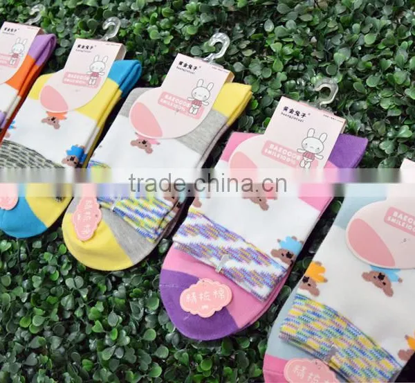 2015 New Arrival Bear Design Cotton Socks for Girls and Women School Socks photo-4