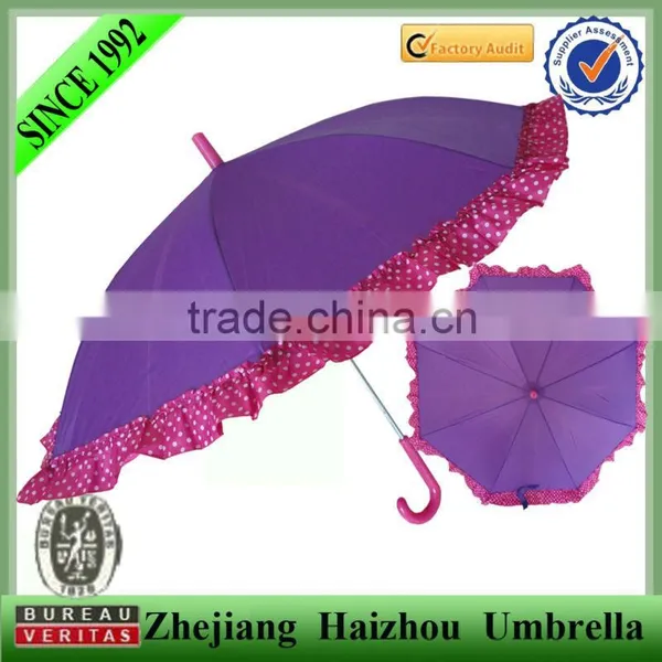 Child Umbrella With Flower Brim,lovely Gift Umbrella