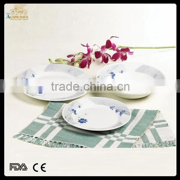 New Bone China 18 Pcs Decal Rimmed Dinnerware Set