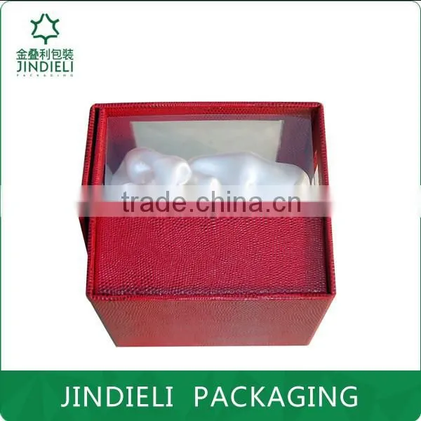 Lovely Red Gift Box Packaging With Pvc Window photo-3