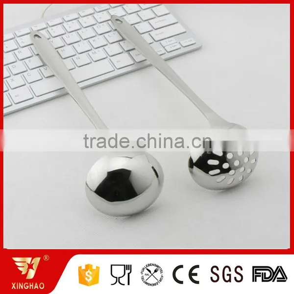 Good Quality Wholesale Utensil Soup Ladel Wire Skimmer With Rose Pattern Handle photo-5