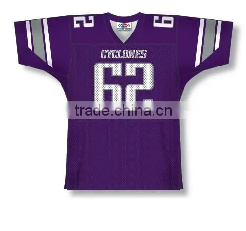 Polyester Spandex Custom Sublimated Cyclones American Football Jersey/Shirt