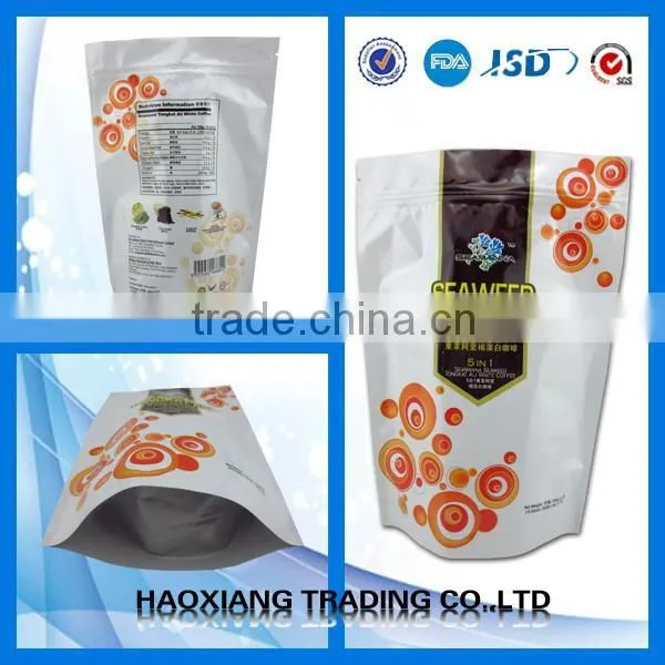Wholesale Empty Biodegradable Plastic With Zipper Tea Bag Packing Plastic Food Packing Bags Stand up Zipper Bag