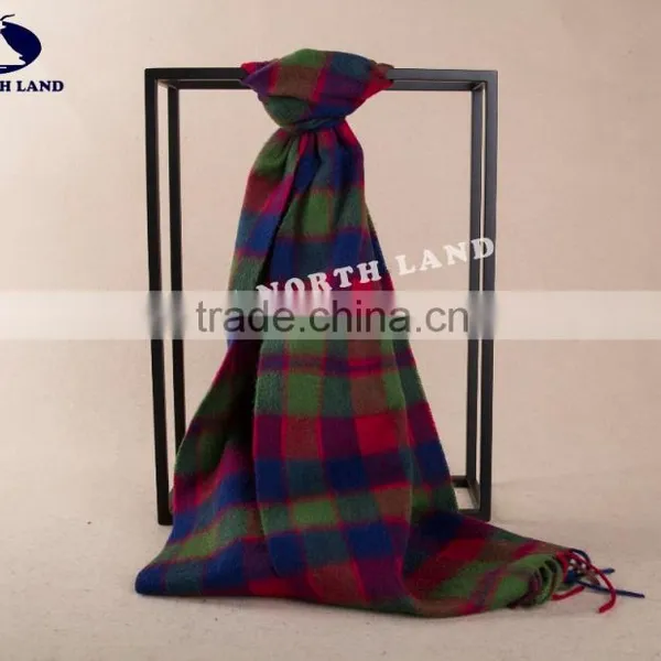 Wool Cashmere Scottish Tartan Scarf