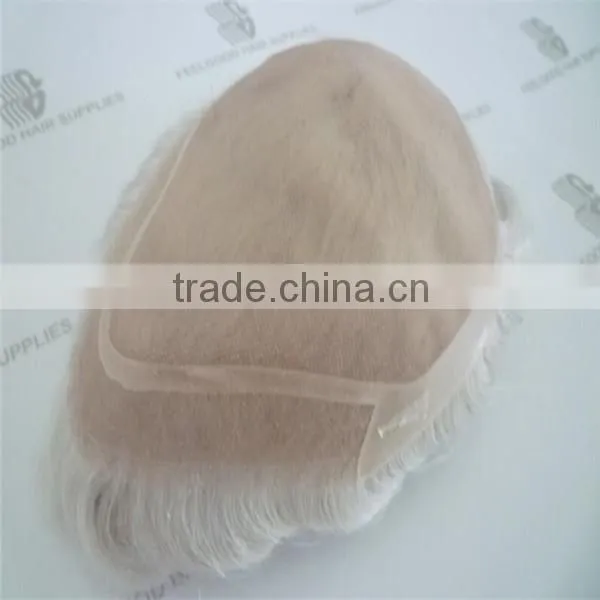 Cheap Mono Human Hair Toupee Bleached Knot Hair Toupee for Women/men photo-4