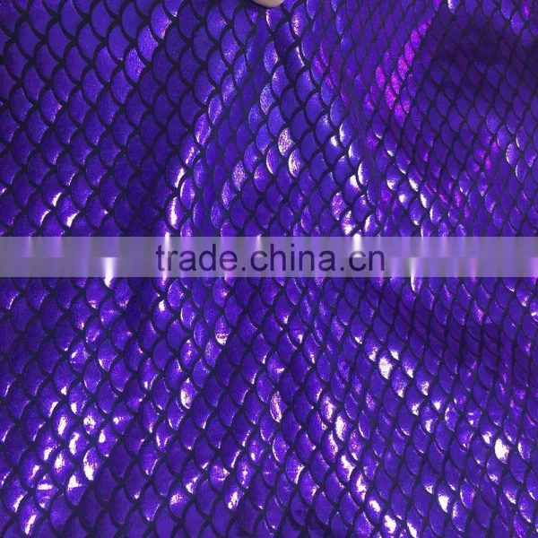 Lycra Polyester Nylon Spandex Fabric With Fish Scale Print