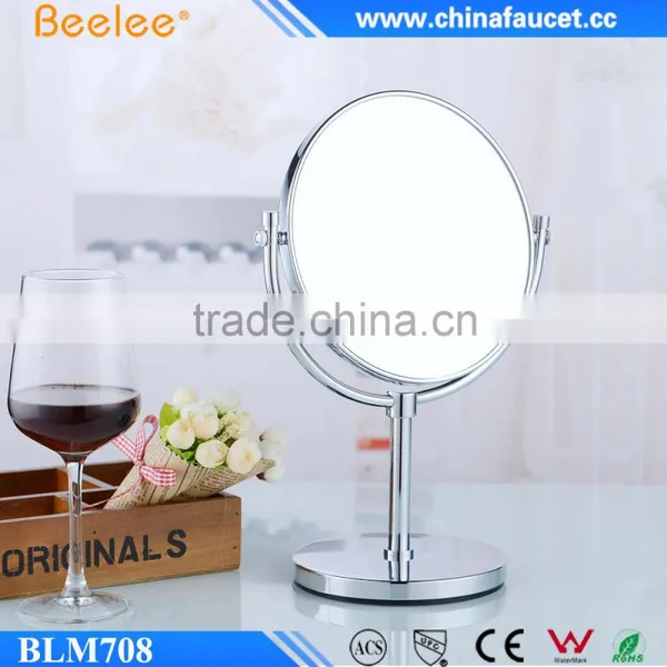 Chrome Table Mirror Smart Stainless Steel Base Makeup Mirror photo-3