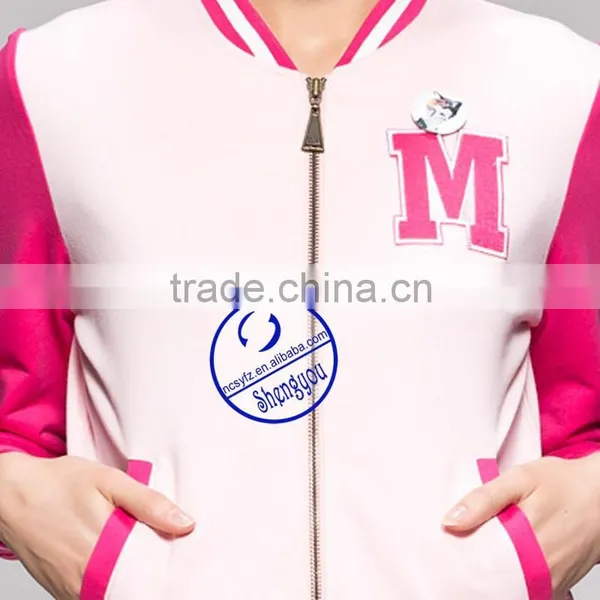 Custom 100% Cotton Womens Printed Baseball&softball Wear Jackets photo-4