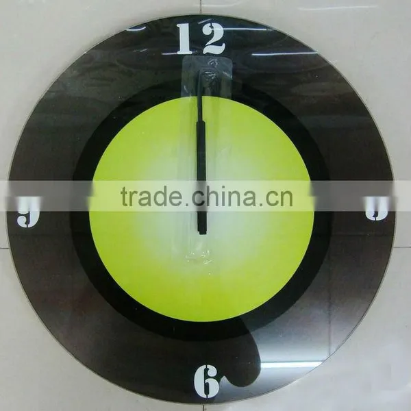 Glass Decorative Wall Round Wall Mounted Clock photo-3