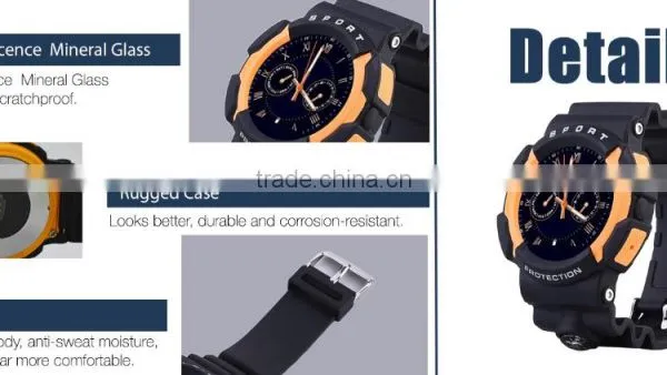 Intelligent Waterproof Sports Watch, With 3G ,BT,see Text Messages, Synchronization Time Weather, Photo Camera photo-4