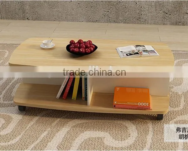 Multicolor Wooden Movable Coffee Table for Home photo-3