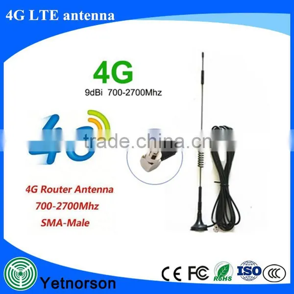 9dbi 4G LTE Antenna Huawei 3g 4g Lte Aerial 698-960/1700-2700Mhz With Magnetic Base CRC9 /TS9/SMA photo-3