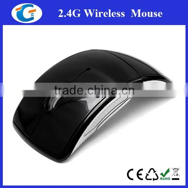 2.4Ghz Foldable Computer Black Wireless Mouse photo-5
