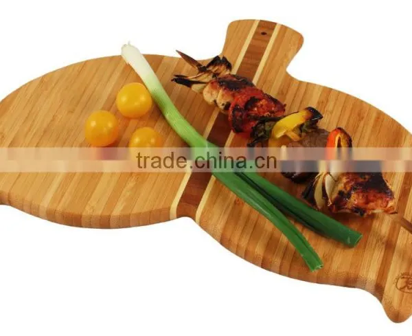 Original Design Vegetable Cutting Board Bamboo Whale Tail Bamboo Cutting and Serving Board Animal Shaped Cutting Board photo-2