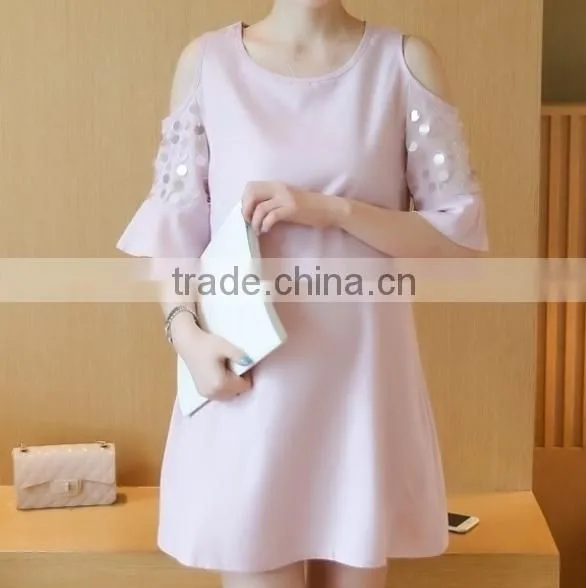 D83188f 2016 Wholesale Ladies Apparels Korean Style Loose Pregnant Lady Dress photo-2