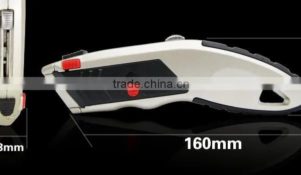 6PCS Auto Loading Trapezoid Blade Zinc Alloy Utility Knife photo-4