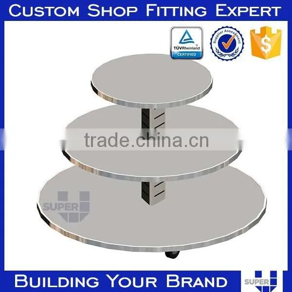 High Quality Cake Shape Wooden Cake Display Counter photo-5