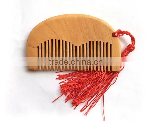 Natural Wide Tooth Wood No-static Massage Hair Comb Free Shipping Wholesale photo-3