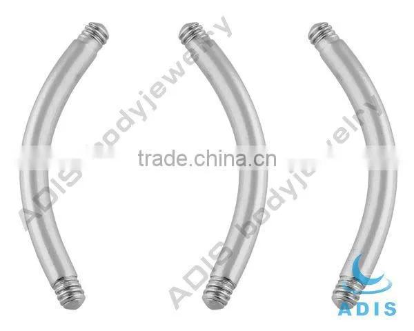 components in body piercing- threaded eyebrow bars