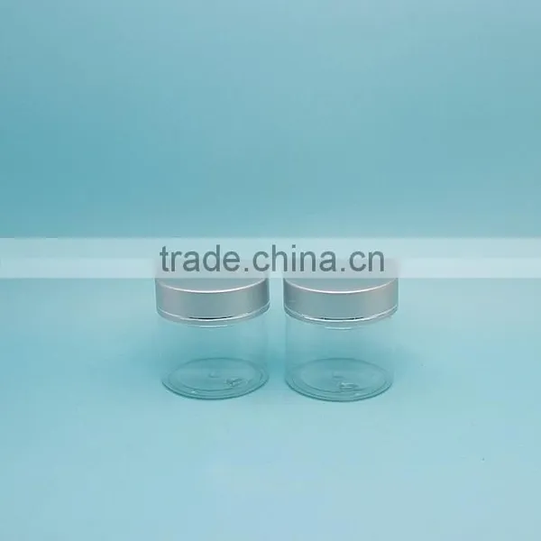 High Quality Small Plastic Jar With Aluminum Cap, 60ml 2oz Plastic Jar With Metal Cap photo-3