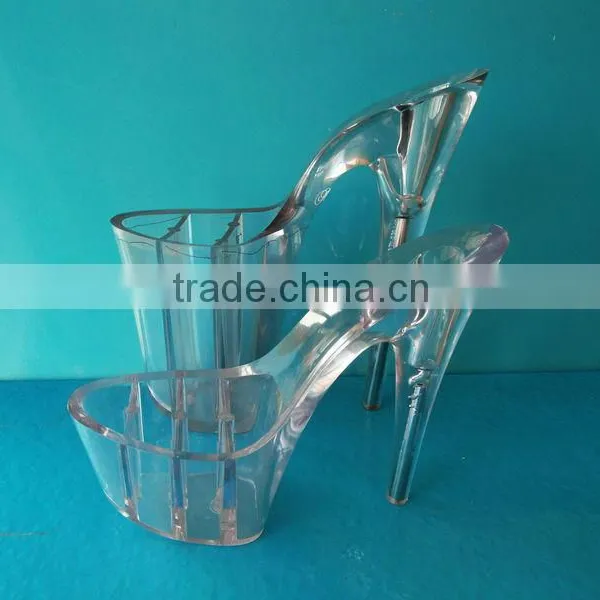 Fashionable Nice Quality High Heel Lady Crystal Sandal Personal High Heel Hyaline Lady Shoes Free Sample
