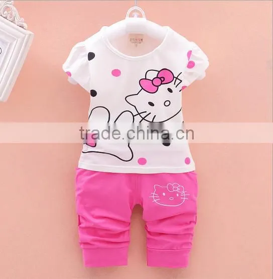 Baby Clothes Set 2016 Fancy Design Samll Elephant Cartoon Clothing