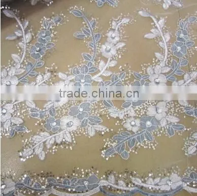 Embroidery Fabric or Beaded Faric,lace Fabric photo-2