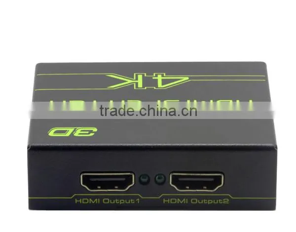 High Speed Mini 2 Port HDMI Splitter Converter 1x2 Support 3D 1080P photo-3