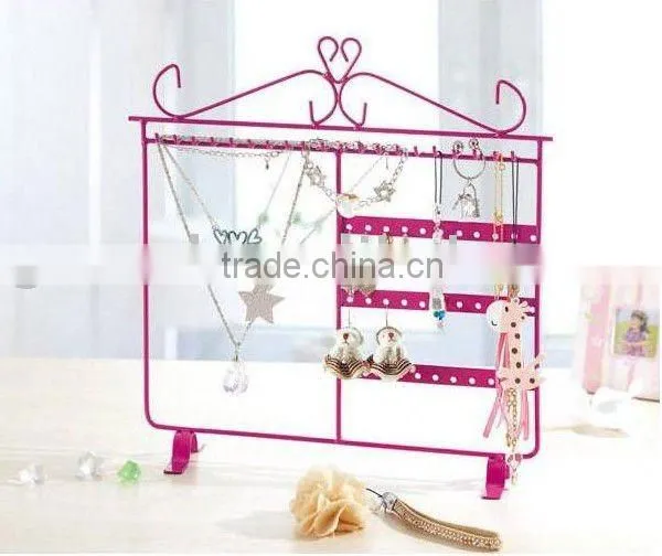 Pink Wire Ornament Organizer