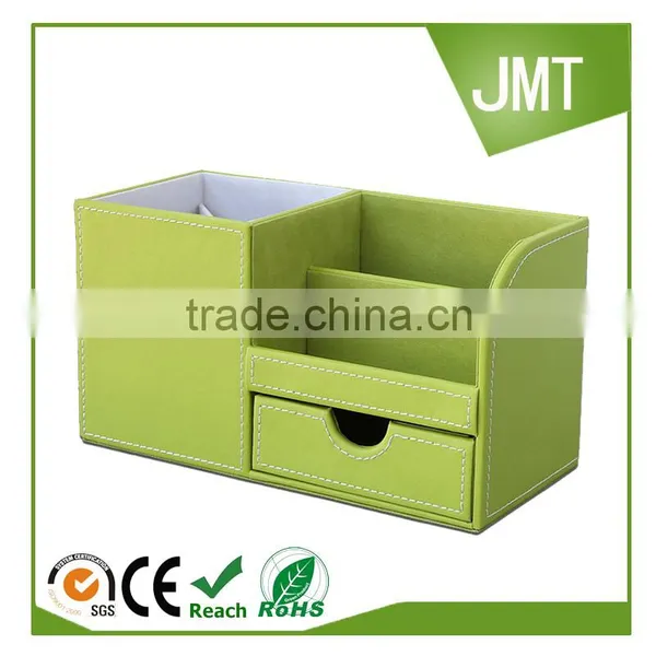Hot Sale Home Office Decor Desktop Leather Storage Box Case photo-2