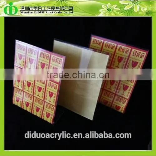 DDB-0131 Trade Assurance Cheap Acrylic Slanted Sign Holder photo-2