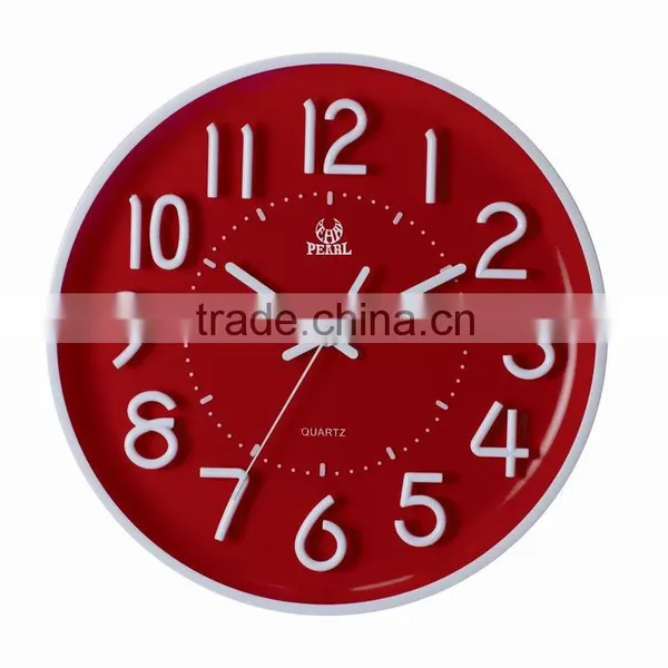 Pearl Round Quiet Sweep Wall Clock PW253 With 3D Luminous Numbers photo-4