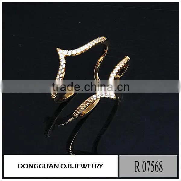 Wholesale Pure Gold Jewelry Bezel Cups Ring Export Artificial Jewelry Ring photo-5