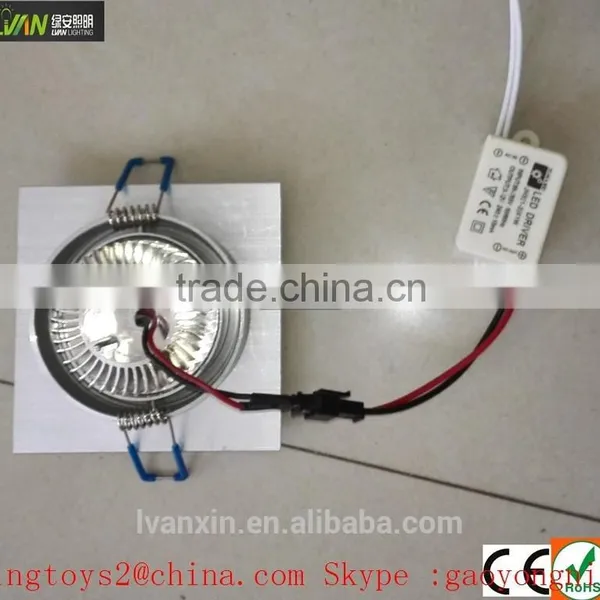 Aluminium IP55 3w Square Recessed Led Ceiling Light for Store Shop photo-4