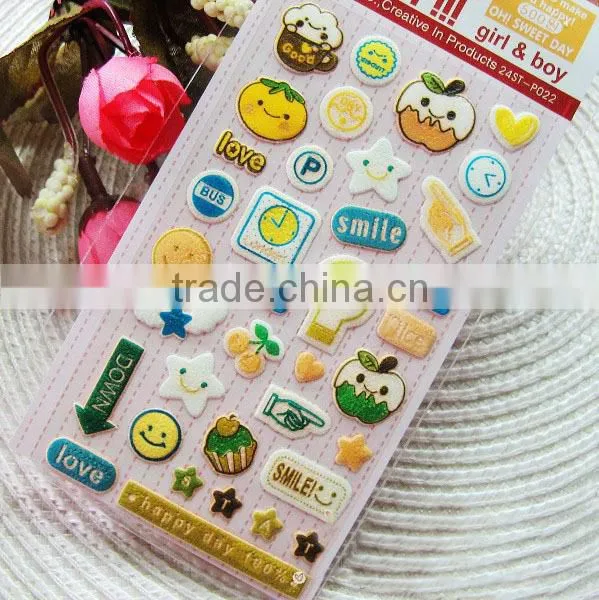 3d Puffy Foam Sticker/soft Puffy Stickers/puffy Sponge Sticker