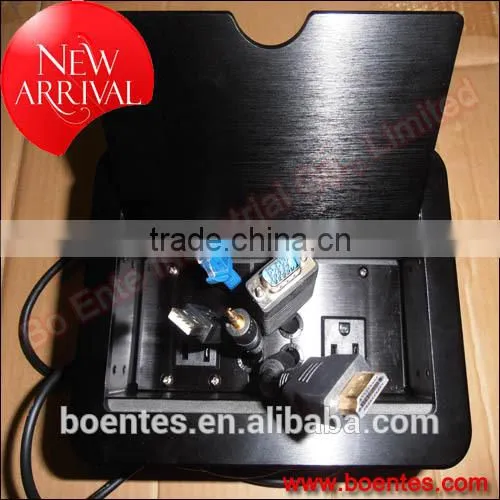 Office Meeting Room Desktop Flip Up Socket/School Classroom Floor Flip Cover Cable Box/Workroom Multipurpose Tabletop Outlet photo-3