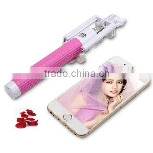 Factory Price 2015 New!! Cable Take Pole for Mobile Phone/Smartphone/iphone Monopod