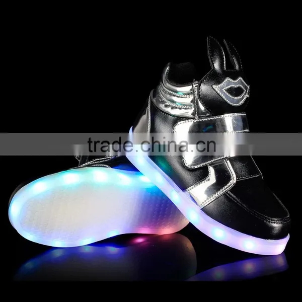 2016 The Newest Fashionable High Neck Kid Shoe LED Light Up Shoe photo-6