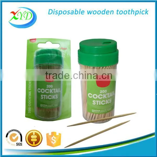200 Piece Plastic Jars Packaging Wooden Tooth Pick photo-6