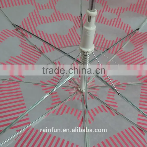 Customized POE Fabric Automatic Open Transparent Umbrella photo-3