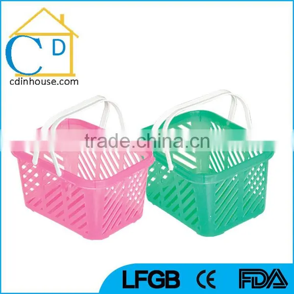 Plastic Hand Carry Supermarket Grocery Shopping Basket photo-3