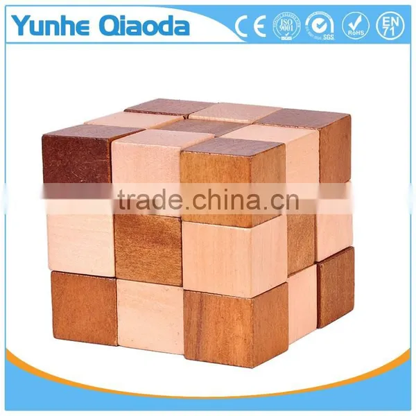 Factory Supply Baby Education Toy Wooden Magic Cube Puzzle